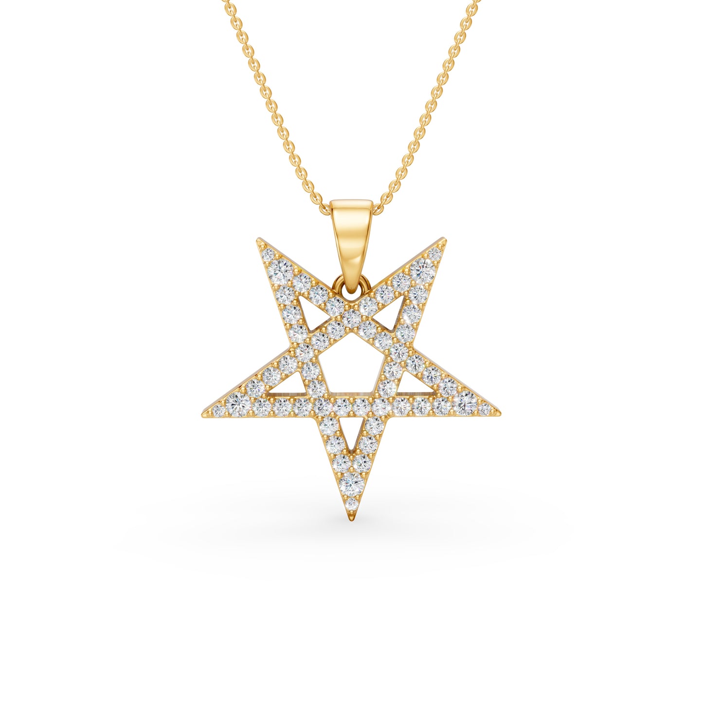 gold pentagram pendant (yellow)