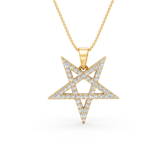 gold pentagram pendant (yellow)