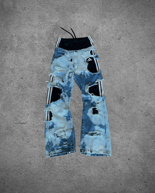 Adi black bleached bootcut
