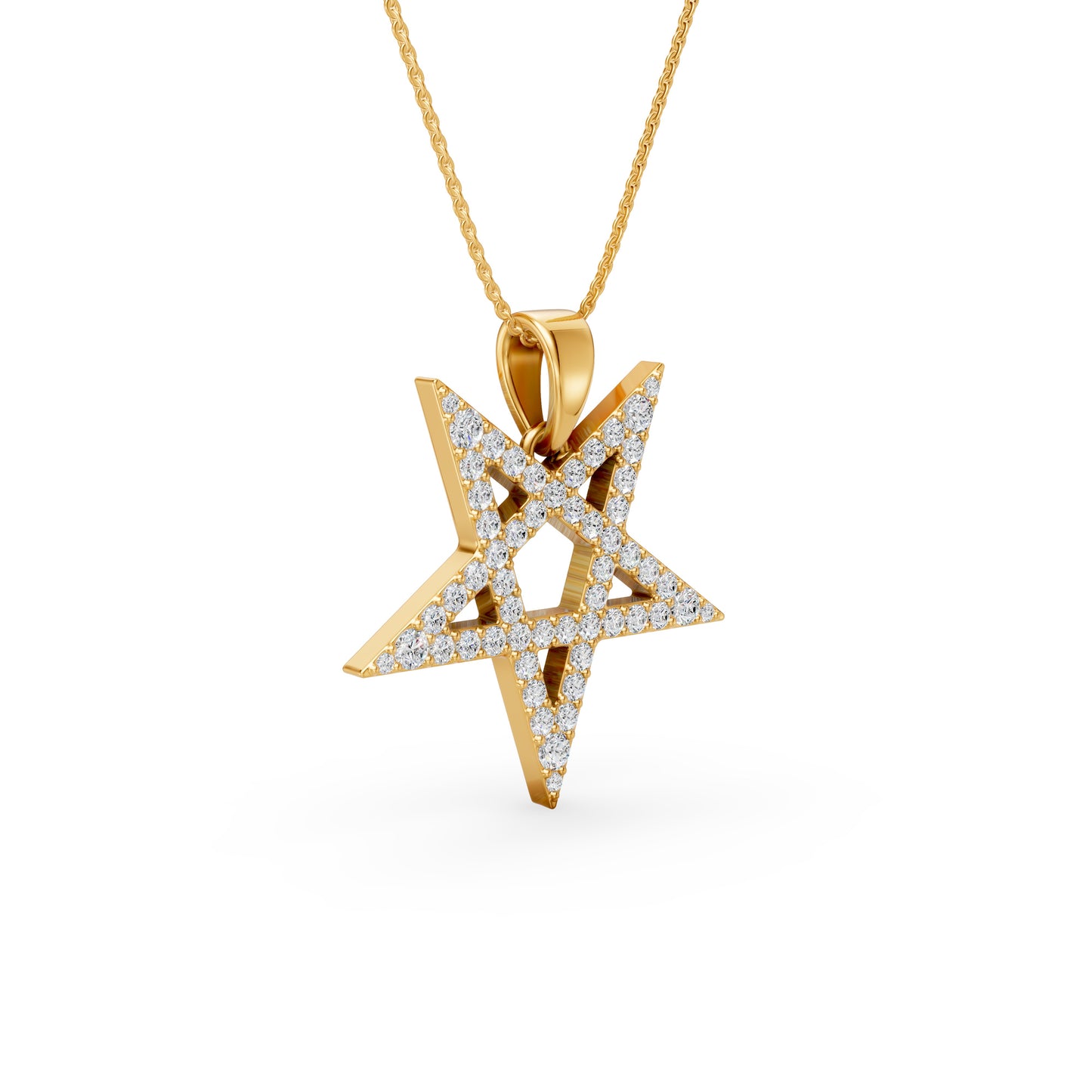 gold pentagram pendant (yellow)