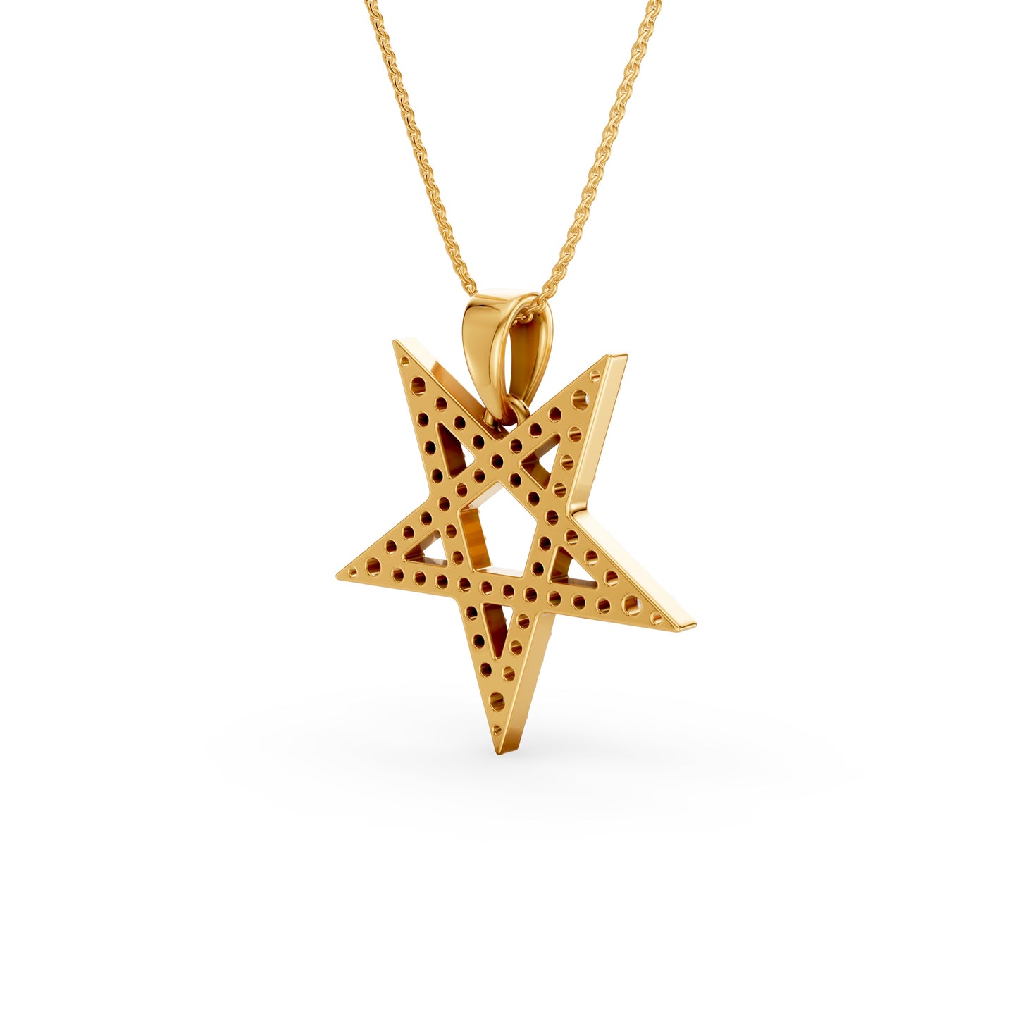 gold pentagram pendant (yellow)