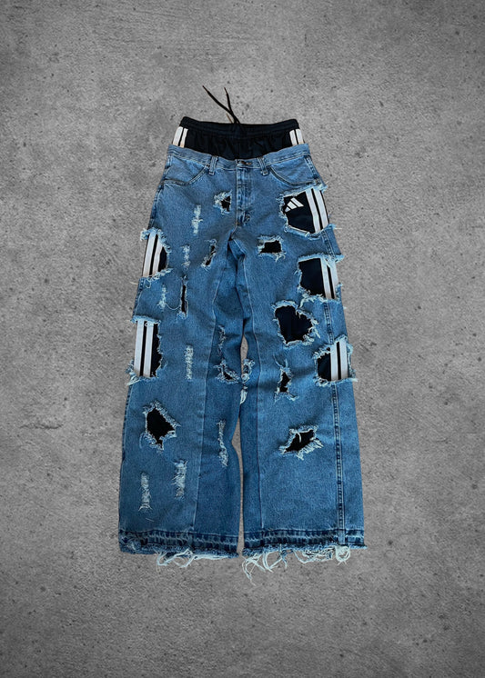 Adi black blue baggy