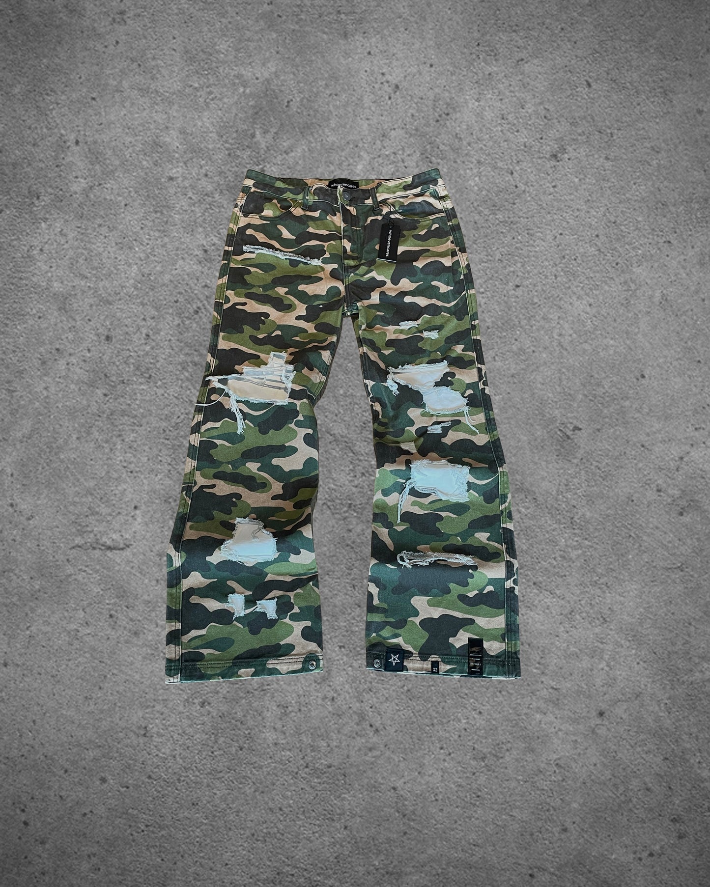 Camo denim green
