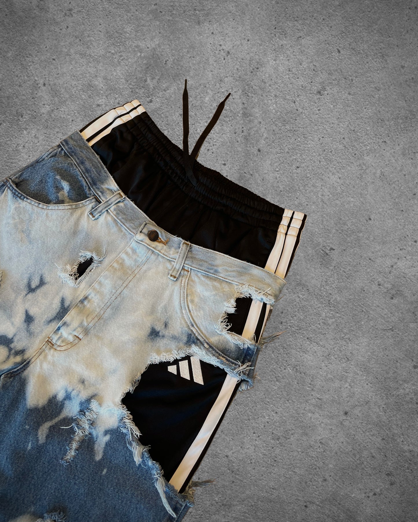 Adi black bleached bootcut