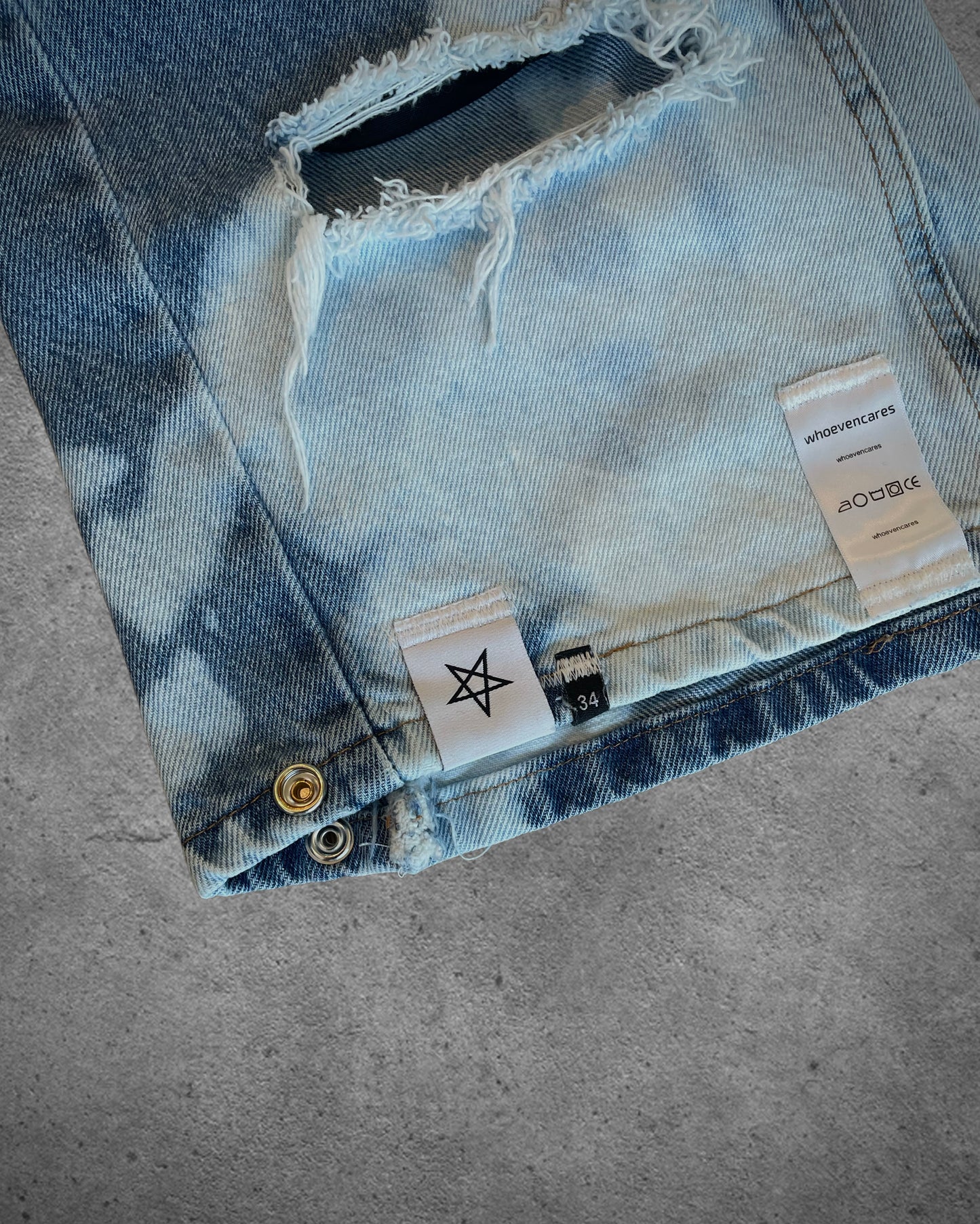 Adi black bleached bootcut