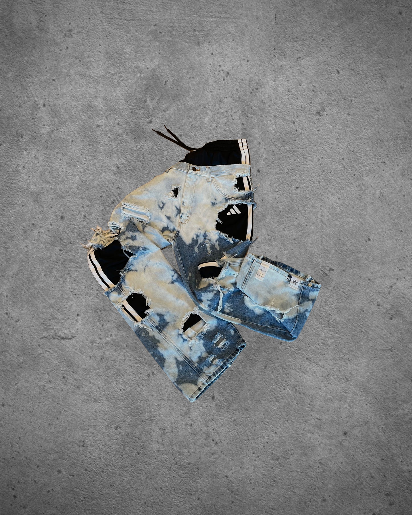 Adi black bleached bootcut